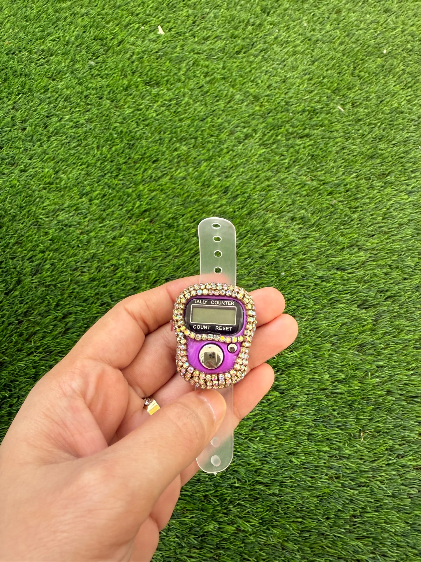 Tasbih Counter with crystals - Purple