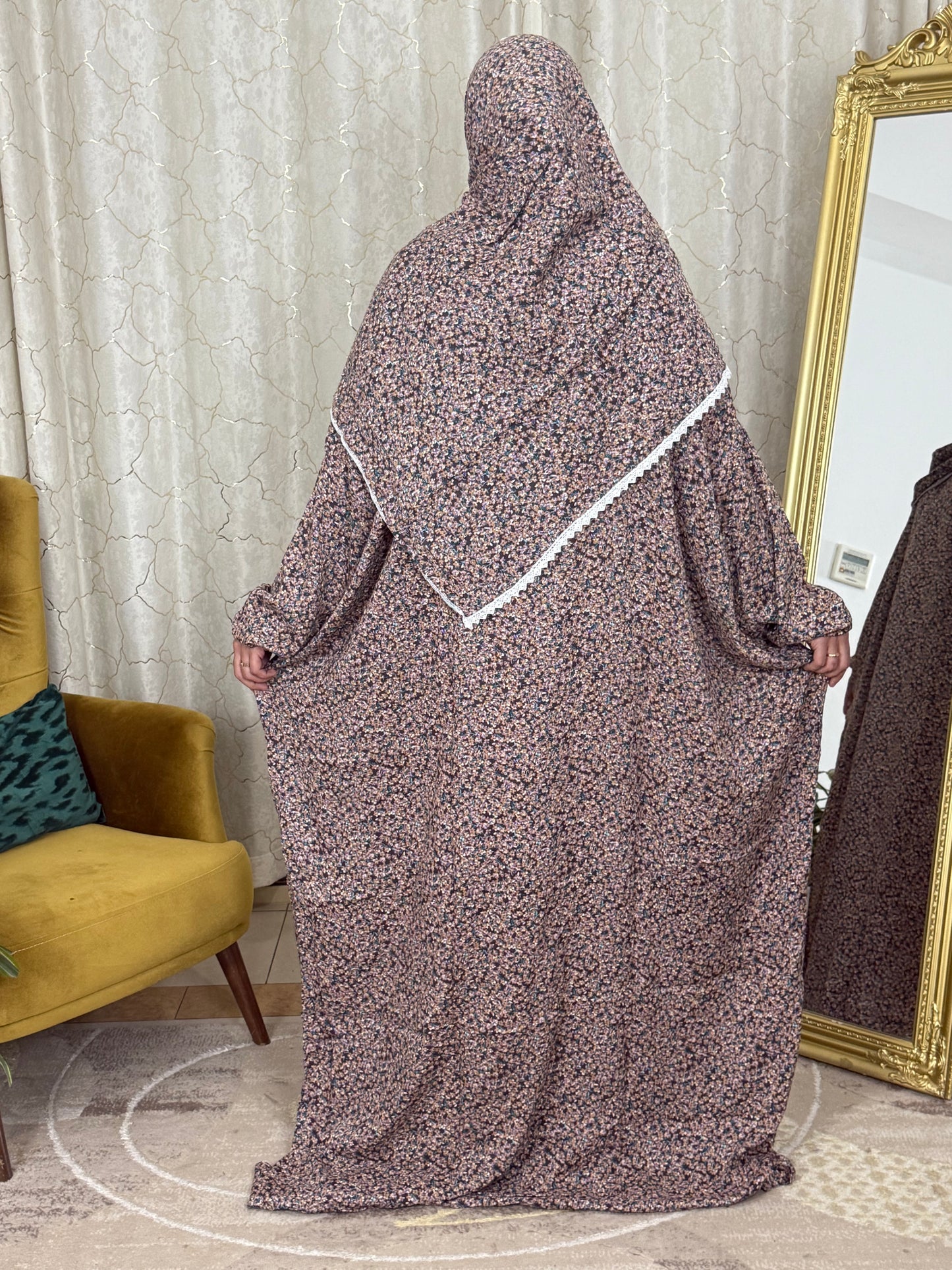 Prayer Dress - Brown floral