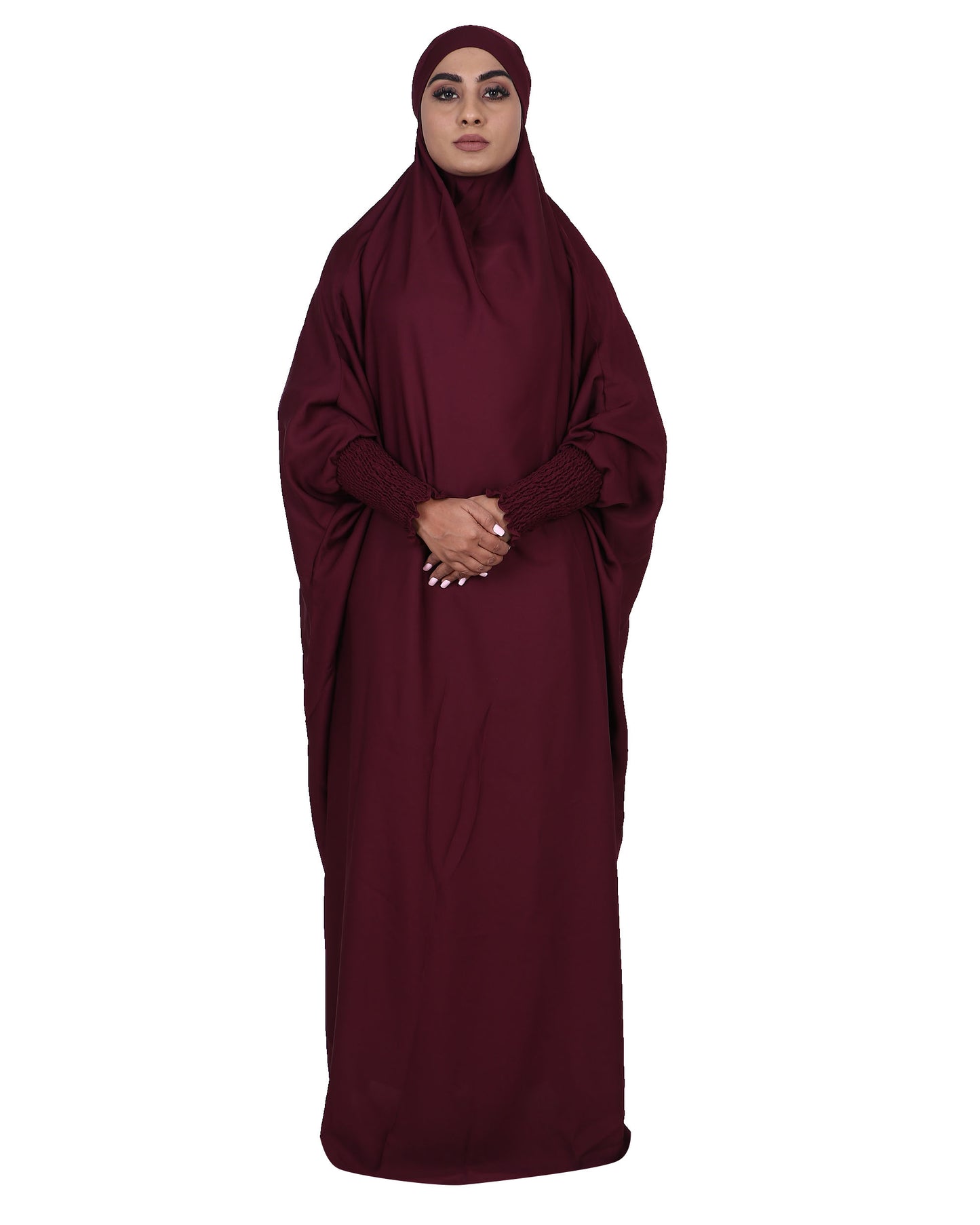 جلباب 1 قطعة - عنابي