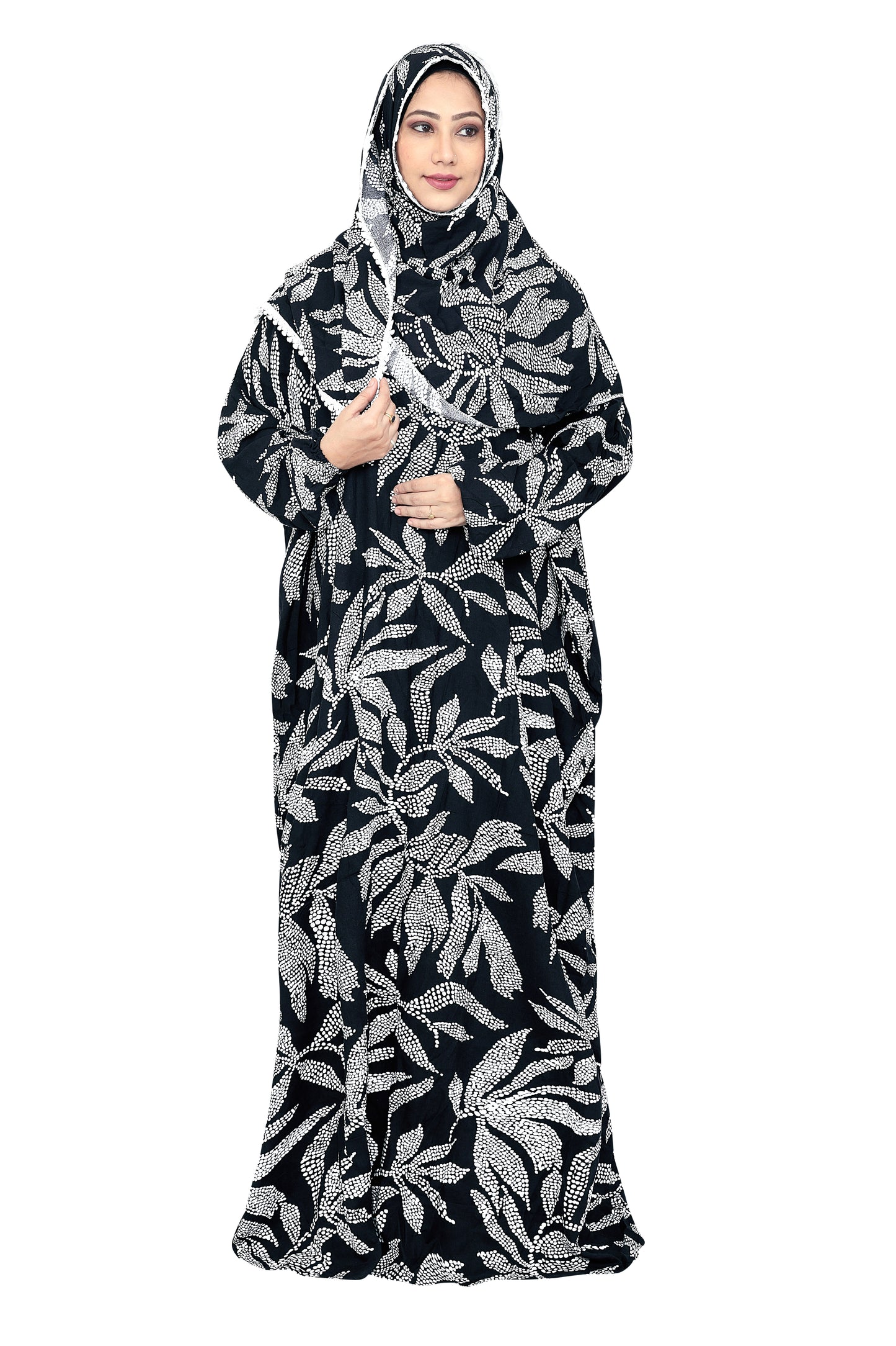 Prayer Dress - Dotted print Black & White