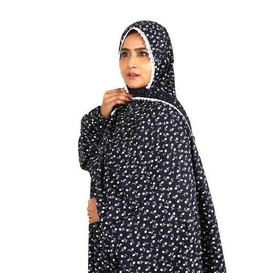 Prayer Dress - Navy Blue tiny print