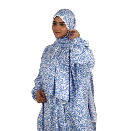 Prayer Dress - Blue Floral