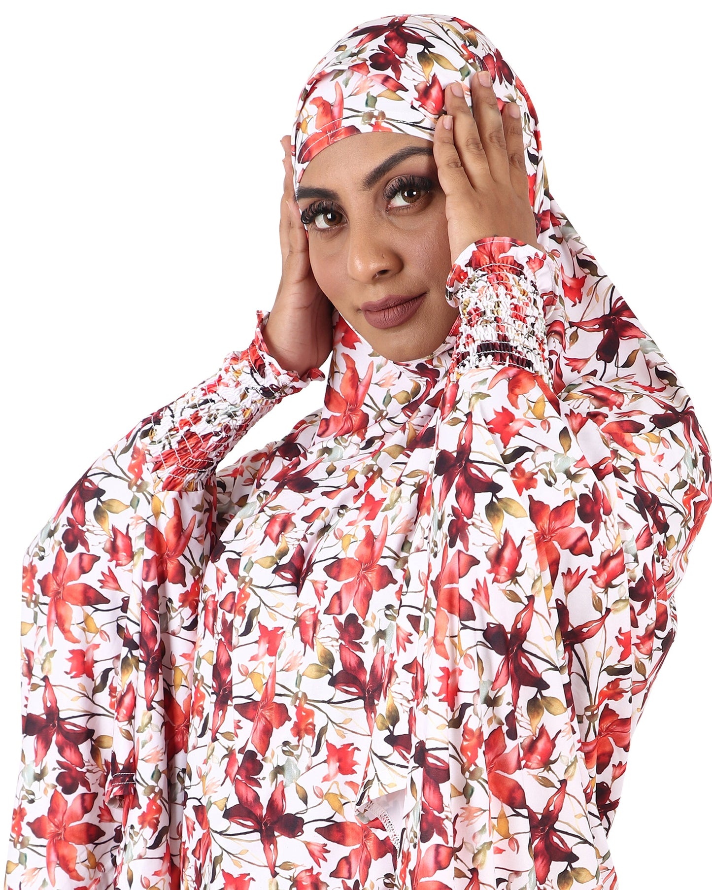 Khimar - Red Floral