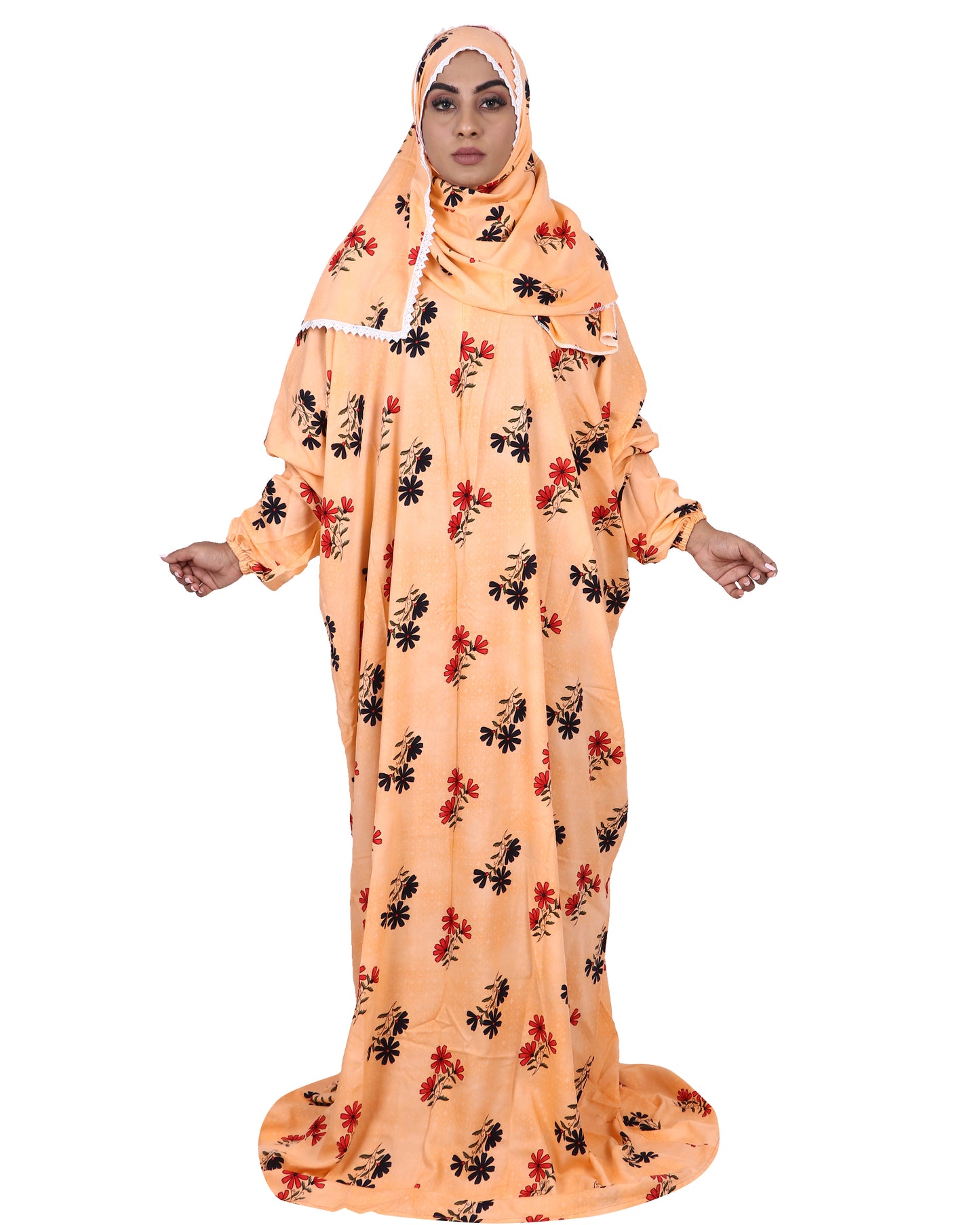 Prayer Dress - Orange Floral