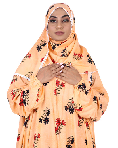 Prayer Dress - Orange Floral