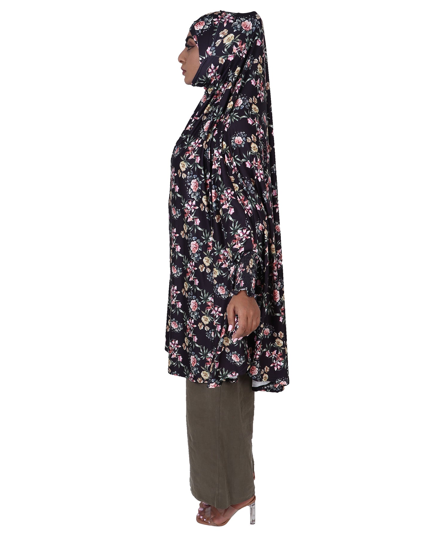 Khimar - Black Floral