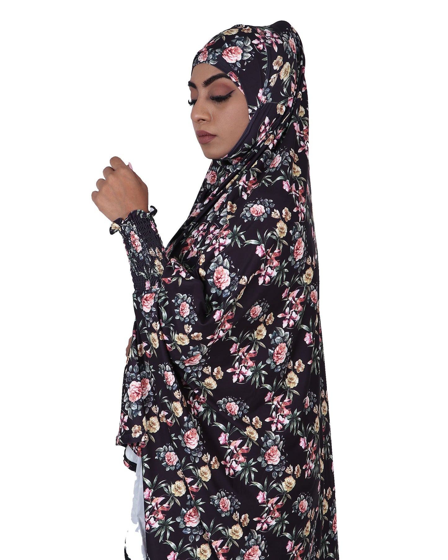 Khimar - Black Floral