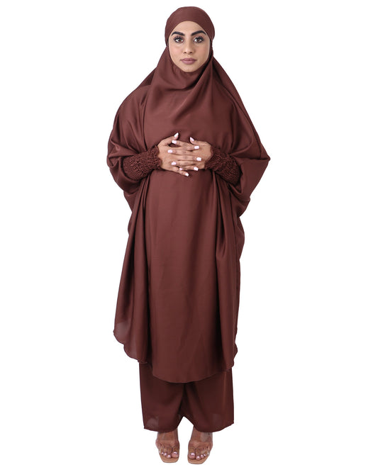 Jilbab & Pant - Brown