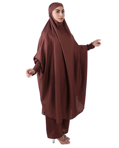 Jilbab & Pant - Brown