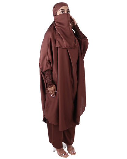 Jilbab & Pant - Brown