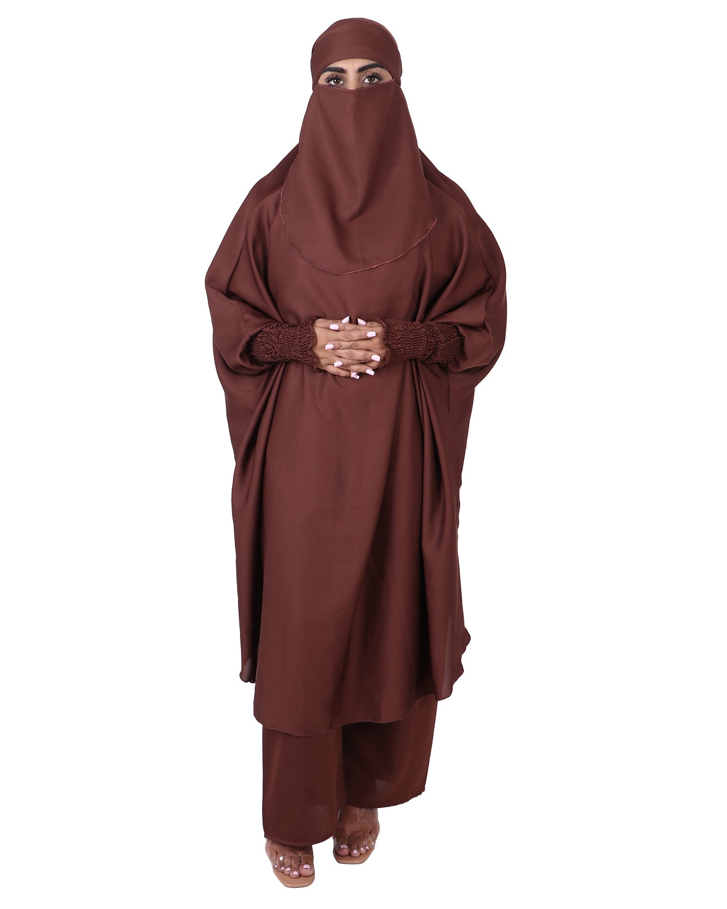 Jilbab & Pant - Brown